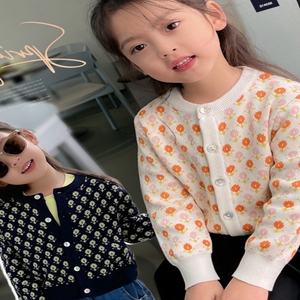 辰辰妈女童装春装甜美薄款针织小开衫外套中大童洋气儿童上衣外套