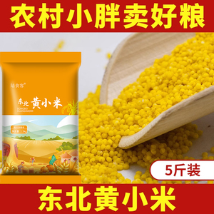 黄小米新米5斤小米粥好喝五谷杂粮小黄米糯小米黄色小米小米杂粮