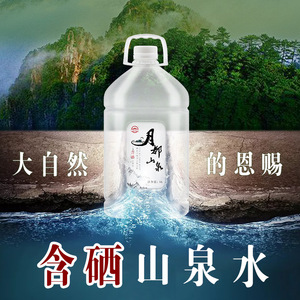 月都寿坊明月山天然含硒山泉水泡茶饮用水家用纯净水4.7升矿泉水