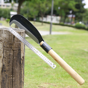 连柄柴刀农用镰刀短钩镰刀砍柴割草镰刀果树修枝刀镰刀