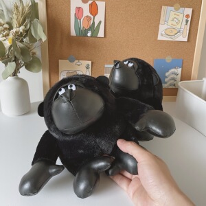 bibig的杂货铺可爱黑猩猩毛绒公仔搞笑猴子玩偶娃娃生日礼物包邮
