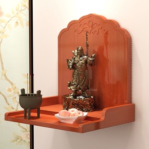 财神爷架子挂墙上佛像供位关公迷你简易新中式佛龛佛坎菩萨供奉仙
