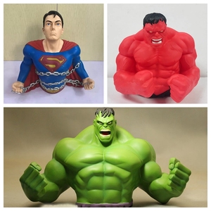 创意漫画英雄超大半身人偶绿巨人超人大容量存钱罐储蓄罐生日礼物