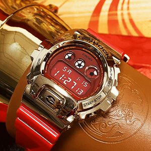 casio卡西欧手表大表盘gm-6900cx-4/5600喜庆2021新春牛年限定版