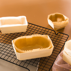 磅蛋糕烘焙纸杯木托面包木模吐司蛋糕模具烘焙磨具长方形防油纸托