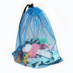 抽绳束口网袋儿童玩具收纳袋宝宝透明整理袋积木收纳神袋大号网兜
