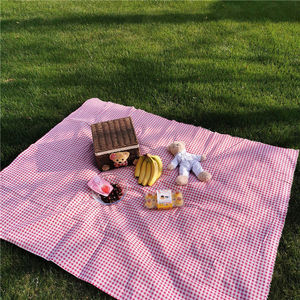 野餐布ins风网红格子户外春游郊游露营野餐垫宿舍书桌拍照背景布