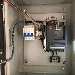 定做 水泵风机1路变频器2.2kw 室内控制配电箱外部启动调速正反转
