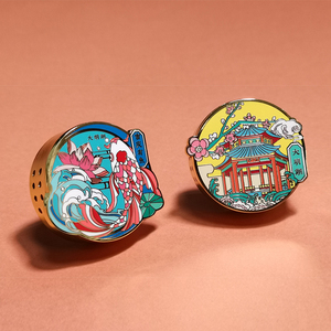 好客山东 车载香熏明湖景行汽车内饰品济南特色文创摆件出风口夹