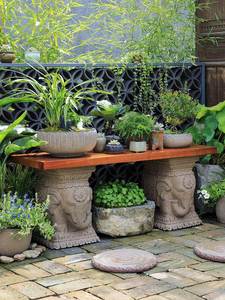 中式石雕石墩庭院石凳花园别墅户外装饰造景摆件花盆底座凳子树脂