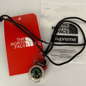 指南针项链supremefw18联名tnf吊坠挂件饰品潮牌嘻哈新说唱同款