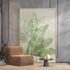 北欧风绿植沙发背景墙装饰画家大业大玄关挂画现代简约客厅落地画