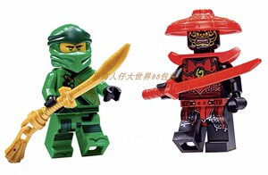 lego乐高人仔幻影忍者 石头武士njo507 70669绿色寇 全新 含武器