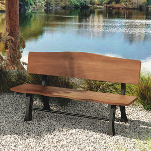 公园椅户外防腐木休息长椅室外小区休闲靠背长条椅子庭院铸铝座椅