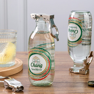 玻璃瓶装苏打水开瓶器不锈钢酒吧啤酒大象牌气泡水密封保鲜盖塞子
