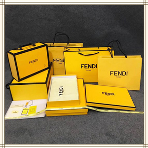 芬迪fendi纸袋包装衣服围巾短袖盒皮带包包手提袋防尘袋礼品盒子