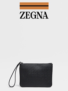 【520礼物】zegna杰尼亚包袋pelle tessuta64 经典款男士手包