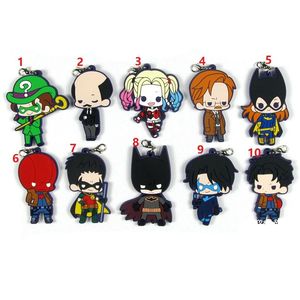 dc电影 蝙蝠侠橡胶挂件 杰森红头罩罗宾提姆夜翼戈登谜语人哈莉