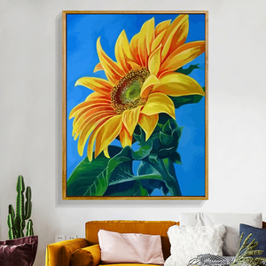 diy数字油画手绘填色纯手工减压画画花卉向日葵填充油彩画装饰画
