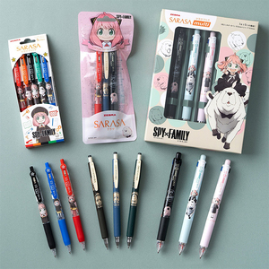 现货日本斑马间谍过家家限定SARASA中性笔套装多功能4＋1自动铅笔