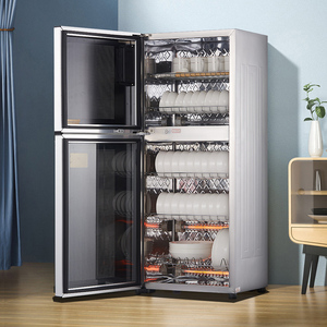 meiling/美菱ztd-ml168cs高温臭氧消毒烘干双层厨房立式消毒柜