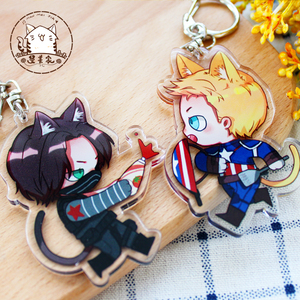 曼美家书包挂件复联盾冬周边美队吧唧同人复联4周边美国队长冬兵