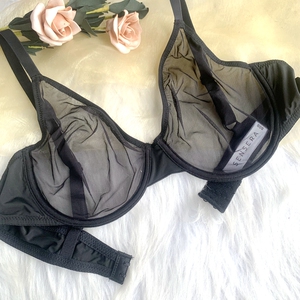 小芬欧美超薄文胸性感透明透视大胸显小全罩杯胸罩全透内衣女薄款