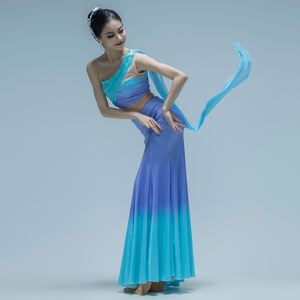 傣族舞蹈服装儿童女西双版纳演出服艺考民族练功服孔雀舞表演服