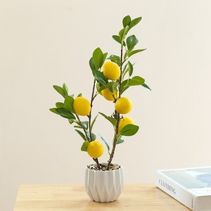 仿真柠檬树人造水果盆景创意家居室内装饰假花小摆件仿真绿植盆栽