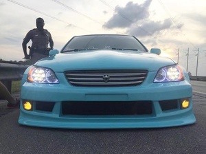 适用于雷克萨斯is200改装vertex前杠侧裙咬地鲨塑料大包围98至05