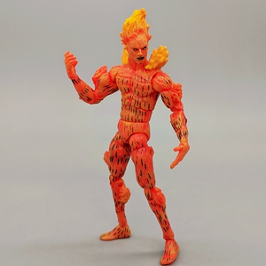 75寸终极神奇四侠手办火人霹雳火可动人偶模型玩具石头人toybiz