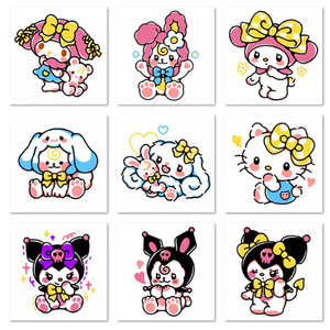 三丽鸥美乐蒂玉桂狗diy数字油画 手绘填色手工上色油彩画卡通动画