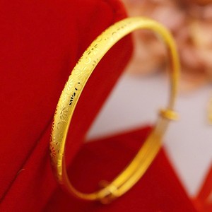 周大生周大福周生生正品黄金手镯 999足金 3d硬金手镯女士新款