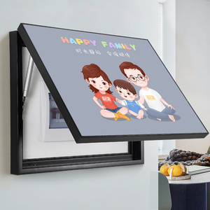 免打孔电表箱装饰画可推拉简约卡通客厅配电箱挂画电闸盒遮挡壁画