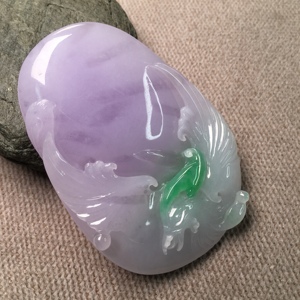 国翠珠宝冰糯种春带彩翡翠凤凰挂件