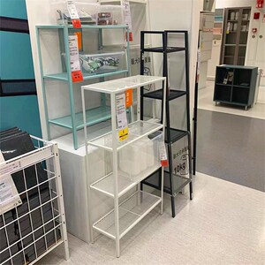 正品ikea宜家巴格布搁架单元金属搁架花架收纳架置物架多层书架