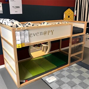 ikea国内代购宜家 库拉床架 儿童两用床 松木床 实木床上下两用床