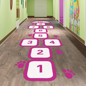 儿童跳房子地面贴纸幼儿园环境材料布置环创主题走廊墙面装饰墙贴