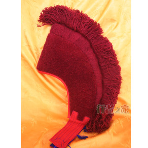 僧服冬季西藏僧人冬天帽子羊毛保暖喇嘛帽鸡冠帽红色萨迦派僧帽