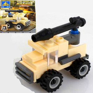 开智六一礼物系列野战部队军事坦克拼插积木儿童礼物教育机构玩具