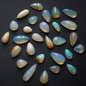 padma埃塞俄比亚天然水欧泊戒面裸石 镶嵌用 幻彩 水滴