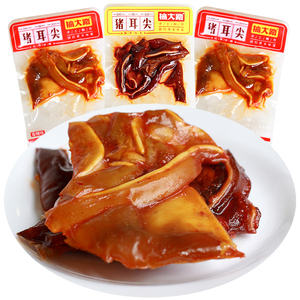 搞大路猪耳朵卤味零食小包装香辣猪耳尖熟食即食办公室休闲小吃