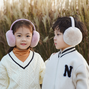 儿童耳套冬季可爱宝宝獭兔毛挂耳包百搭男女童保暖护耳罩防风学生