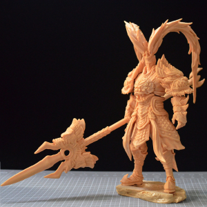 吕布手办摆件礼物模型白模 寒武纪gk