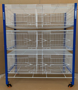 宝岛信鸽台式鸽子笼 繁殖笼台湾原装进口高级配对笼三层六格加粗