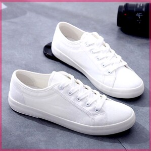 纯白夏天男鞋子平底青少年帆布鞋初中学生板鞋休闲大童少女士布鞋