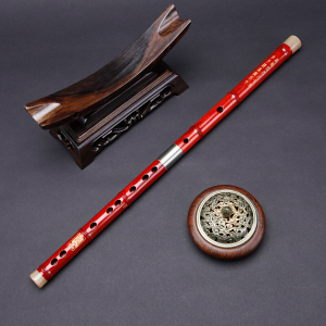 檀韵笛子乐器小叶紫檀专业级演奏初学戈建明横笛gfcd调红木竹笛
