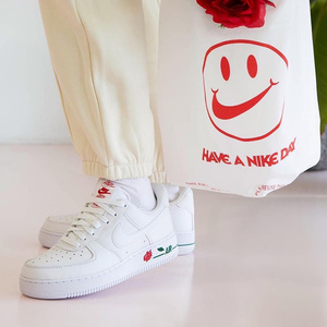 耐克nike air force 1 af1白色玫瑰情人节男子空军板鞋cu6312-100