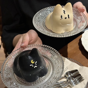 网红幽灵造型小猫奶冻硅胶模具DIY卡通慕斯蛋糕立体布丁硅胶磨具