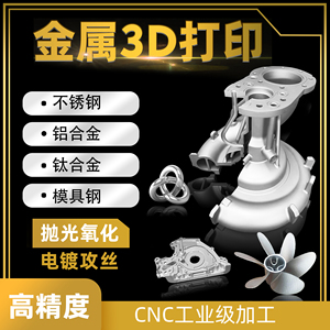 金属3d打印服务不锈钢铝合金工业cnc加工高精度手板打样模型列印